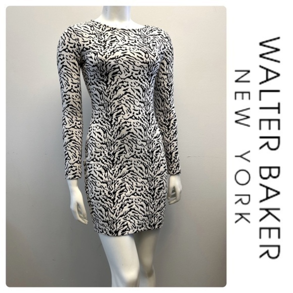 WALTER BAKER long sleeve fitted dress. Thick quality high end stretch material.